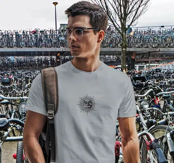 Barneys Farm - Grey Scale Logo T-Shirt - Image 1