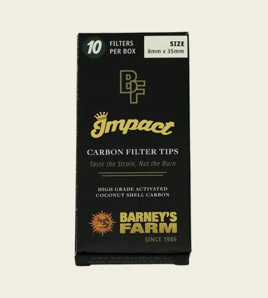Barney's Farm Impact Carbon Filter Tips — Activated Coconut Shell Carbon (10-Pack) - Main Image