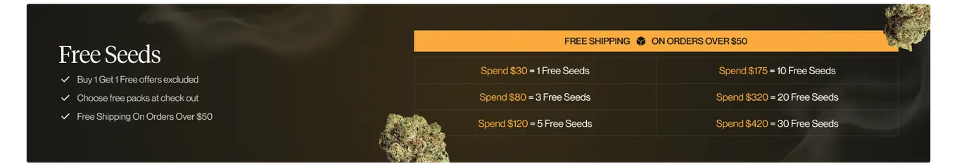Free seeds banner
