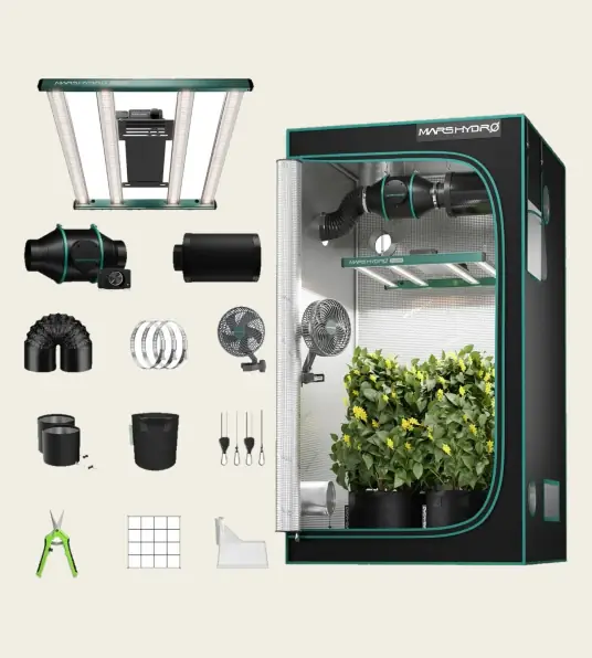Mars Hydro FC-3000 Essential Smart Grow Tent Kit, 3.3' x 3.3'