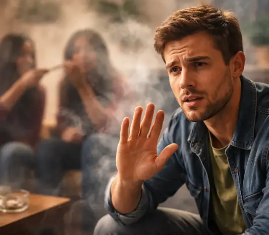 Second hand weed smoking