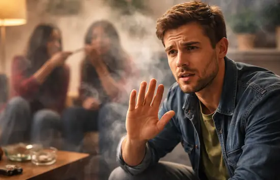 Second hand weed smoking